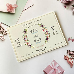 Cartes d'invitation en plastique imperméables imprimées en offset CMYK, estampées or, 2 mm d'épaisseur, vente en gros à prix réduit, pour mariage, extérieur et intérieur - Product Image 3