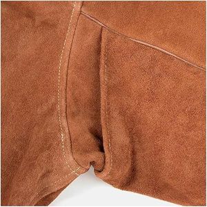 Chaqueta de soldadura de cuero más vendida, chaqueta de trabajo resistente personalizada, chaqueta de soldador ignífuga con protección corporal para hombres - Product Image 4