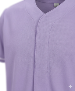 เสื้อเบสบอลผู้ชายสีม่วงลาเวนเดอร์แบบตาข่าย ระบายอากาศได้ดี รุ่นทันสมัยปี 2026 ผลิตตามสั่ง ขายส่งเสื้อผ้ากีฬา ผู้ผลิต OEM - Product Image 5