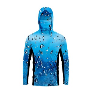 Sweat à capuche de pêche unisexe avec logo personnalisé, protection solaire UPF50, séchage rapide, respirant, imperméable, en Spandex/Polyester, motif camouflage, taille plus - Product Image 5