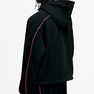 Sudadera con capucha para hombre de alta calidad con logotipo personalizado, cremallera completa, corte ajustado, de felpa, con cordón, informal - Product Image 5