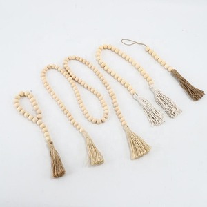 Indian Manufactured Bohemian <b>Wooden</b> Bead Garlands <b>Rustic</b> Hanging Decor for Home Wedding and Festival Use Available For Sale - Product Image 1
