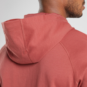 Camiseta Deportiva Casual para Hombre, con Capucha, Manga Larga, Ajustada, Color Rojo Sólido, Tejido Transpirable de Poliéster, para Todas las Temporadas - Product Image 6