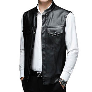 Gilet en cuir au design personnalisé, gilet en cuir de couleur personnalisée, vêtements en cuir, gilet en cuir - Product Image 1