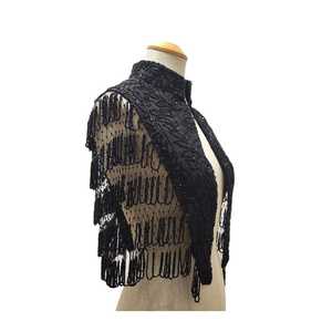Nuevo Vestido de Noche de Lujo con Apliques de Encaje Dorado, Cristales, Pedrería y Flecos HY1993 - Product Image 3