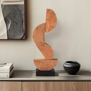 Escultura Abstracta de Madera de Mango al por Mayor |   Decoración para el Hogar Hecha a Mano |   Moradabad - Product Image 2