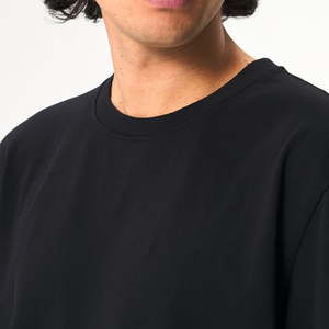Camiseta de 300 g/m² para hombre, 100% algodón, cuello acanalado, oversize, hombros caídos, estilo streetwear, lisa, de alto gramaje - Product Image 5