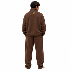 Traje de lana extragrande para hombre con tejido grueso, corte holgado, tacto suave y calor acogedor para estar en casa o viajar. - Product Image 3