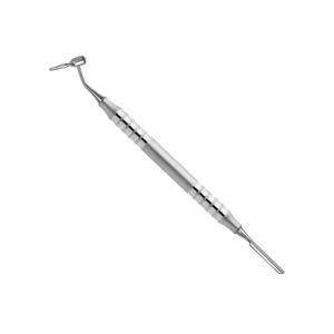 Curette dentaire professionnelle à double extrémité, manche rond, en acier inoxydable, pour nettoyage osseux, micro-excavateur chirurgical apical pour tissus mous - Product Image 3