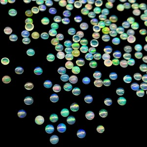 Opale d'Éthiopie naturelle, 3 mm, ronde, chatoyante, cabochon en opale, lot de pierres précieuses, opale Welo authentique, pierres rondes lisses et polies - Product Image 5