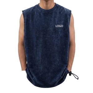 เสื้อกล้ามคอกลมสีดำสำหรับผู้ชาย Apex Crest Apparel ผลิตจากโพลีเอสเตอร์/คอตตอนที่เป็นมิตรต่อสิ่งแวดล้อม แห้งเร็ว สไตล์สปอร์ต พร้อมโลโก้ด้านหน้า - Product Image 4