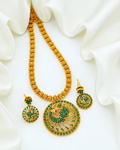 Boucles d'oreilles de mariage de luxe pour femme, motif paon, serties de diamants américains, géométriques, en laiton plaqué or antique, bijoux de déclaration - Product Image 1