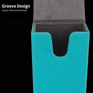 Boîte de rangement en cuir PU écologique pour cartes de poker et cartes à collectionner, 100 pièces, jeu de cartes personnalisable - Product Image 5