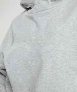 Sudadera con Capucha Oversize para Mujer, Color Liso, Hombros Caídos, Manga Larga, Mezcla de Algodón Tejido, Logo Frontal, Ropa Casual de Invierno - Product Image 5
