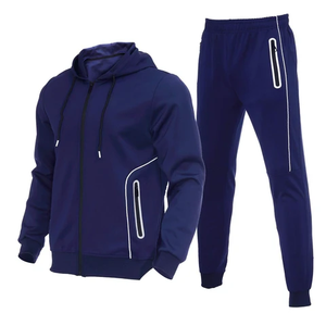 Fashionable OEM Custom Logo Men Casual <b>Jogger</b> <b>Set</b> Two Piece 100% Cotton High Street <b>Plus</b> <b>Size</b> Cargo Windbreaker Tracksuit - Product Image 4