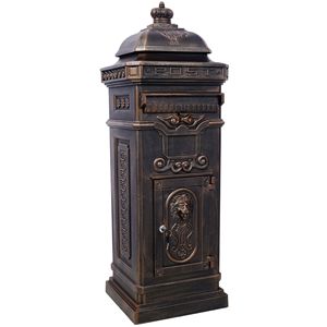 Large Capacity Residential Outdoor Safety <b>Mailbox</b> Garden Floor Rainproof Letter Box with Postbox Stat - Product Image 1