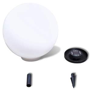 Lampe solaire de jardin blanche en plastique noir et polypropylène, éclairage extérieur élégant et standard - Product Image 4