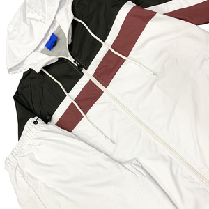 Custom Logo Unisex Windbreaker Men's Color Blocking Hooded Tracksuit <b>Set</b> Sporty Polyester Breathable Spring Outerwear Casual - Product Image 2