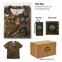 Chemise de chasse camouflage à manches longues pour hommes MEGAMAPLE, imprimée numériquement, en polyester, séchage rapide, respirante, pour l'été et les activités de plein air