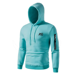 Men's Pullover <b>Hoodie</b> Jogger Tracksuit Set with Sleeve Zip Pocket Custom Logo Casual Sportswear Two Piece Outfit OEM Wholesale - Product Image 3