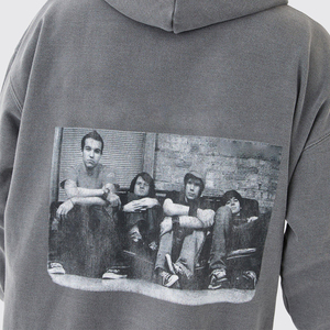 Hoodie en coton oversize pour homme, mode hiver, avec logo personnalisé OEM, uni, en jersey tricoté, anti-plis, style kangourou - Product Image 6