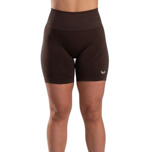 Shorts Deportivos de Cintura Alta para Mujer, Color Marrón, Sin Costuras, Compresión, Elásticos, para Gimnasio, Fitness, Entrenamiento, Deportes, Ropa Deportiva - Product Image 1