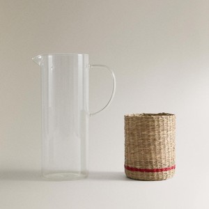 Best selling sheath seagrass drink <b>glass</b> cup carrier cover glassware <b>protector</b> sleeve holder for bar and kitchen - Product Image 2
