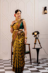 Elegante Saree de Seda Banarasi, Saree Nupcial Indio, Prenda Étnica de Lujo, Disponible en Grandes Cantidades a Precio de Mayoreo - Product Image 2