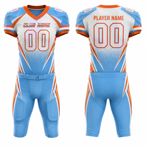 Conjunto de Jersey de Fútbol Americano Personalizado para Hombre Minnesota MEGAMAPLE, Color Granate y Blanco, Impresión por Transferencia de Calor, Cuello en V, Manga Corta, Absorbente de Humedad - Product Image 1