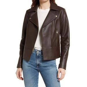 Waterproof Winter Women's Leather Jackets Sheep Skin Plain Dyed with OEM Service on Sale Men's Split Leather Polyester Jacket - Product Image 1