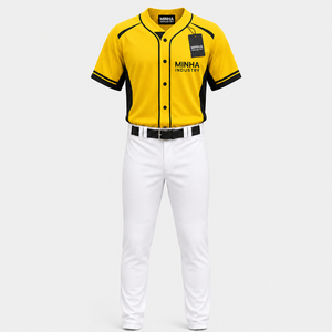 Tenue d'équipe professionnelle personnalisée, uniforme de baseball, taille plus, été, séchage rapide, respirant, antibactérien, nouvelle arrivée - Product Image 1