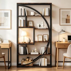 Libreria Moderna in Rovere Antico con Spazio di Archiviazione per Soggiorno, Casa o Hotel, Ideale per Camere da Letto - Product Image 5