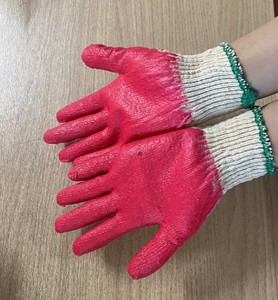 Guantes de Jardinería de Algodón Reutilizables con Recubrimiento de Látex, Antideslizantes, Anticorte, Multicolores, Recubiertos de Goma, con Puño Tejido, Talla 10 - Product Image 6