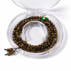 Pulsera de cuentas de madera de agar - 108 cuentas redondas de madera de agar - Product Image 2