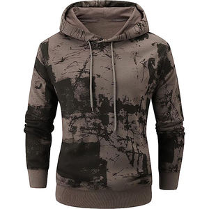 Sudadera con Capucha Estampada Informal para Hombre, Sudadera de Manga Larga de Buena Calidad, Color Sólido, Algodón para Otoño y Primavera, 100% Algodón, Temporada de Invierno - Product Image 1