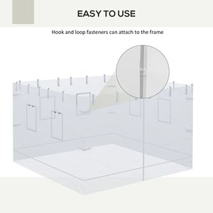 Set Universale di 4 Reti di Ricambio per Pareti di Gazebo Pop-Up, per Finestre a 6 Pannelli, Gazebo e Pergola - Product Image 6