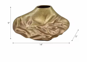 Pot de fleur en aluminium fait à la main à bas prix Vase de décoration de mariage Présentoir de table de sol Vase doré vintage de luxe - Product Image 3