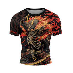 เสื้อรัดกล้ามเนื้อแบบซับลิเมชั่นสำหรับ BJJ MMA ออกแบบเองได้  สำหรับผู้ชายและผู้หญิง  สำหรับ Nogi Grappling ผลิตจากโพลีเอสเตอร์/ไนลอน แห้งเร็ว - Product Image 2