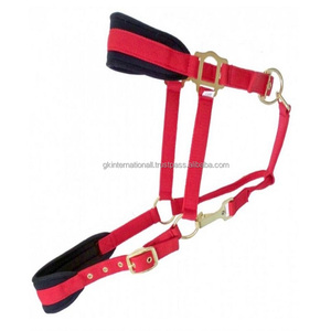 Accesorios para caballos al por mayor, cabestro de nailon acolchado suave de colores vibrantes con cuerdas de plomo a juego y herrajes ajustables - Product Image 5