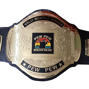 เข็มขัดแชมป์ประจำเดือน Pew Pew Madafakas แบบปรับแต่งได้ เข็มขัดรางวัลกีฬา รุ่นสะสมคุณภาพสูง - Product Image 2