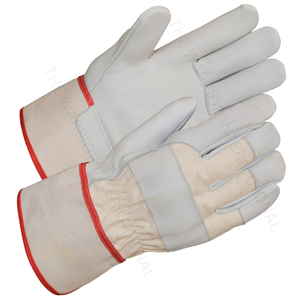 Gants de travail en cuir de vachette de qualité supérieure pour travaux lourds, résistants à l'abrasion, pour la construction et la sécurité industrielle - Product Image 5