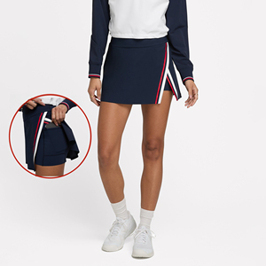 Customized Women Summer Casual Solid Breathable Dropped Waist Slit Tennis Sports Golf <b>Skirts</b> with 2 Pockets Athletic 100% Cotton - Product Image 5