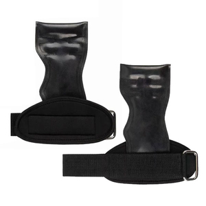 Agarraderas Ajustables de Neopreno para Palma de la Mano con Correa Segura, Ideales para Ejercicios de Dedos, Agarraderas Negras para Equipo de Fitness - Product Image 1