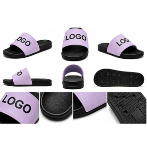 Custom Purple Logo EVA Breathable PU Lining Buckle Slide <b>Sandals</b> | Unisex Anti-Slip Beach <b>Pool</b> Slippers - Product Image 6