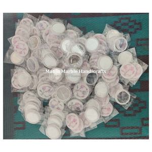 Incroyable conception de fleurs et art floral miroir incrusté de marbre de qualité fait à la main avec nacre pour l'article de décoration de la maison - Product Image 6