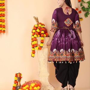 Conjunto de Dhoti Kediyaa de Algodón Negro Premium para Navratri con Cinturón, Vestido Tradicional para Garba Dandiya, Fabricante: Royal Export - Product Image 6