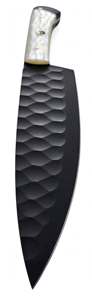 Cuchillo de Cocina Negro Forjado a Mano con Mango de Resina Perlada - Product Image 3