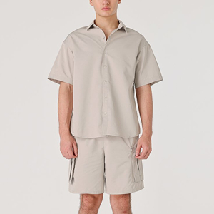 Wholesale High Quality Plain <b>Men</b> Windbreaker <b>Jacket</b> and Short Set Custom Tracksuit <b>Men</b> 2 Piece Shorts Set - Product Image 5