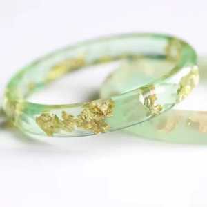 กำไลเรซิ่นคุณภาพสูง งานแฮนด์เมด ดีไซน์หรูหรา เงางาม น้ำหนักเบา กันน้ำ เครื่องประดับแฟชั่นสำหรับผู้หญิง - Product Image 5