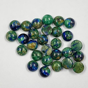 Azurite naturelle 6mm Malachite ronde en forme de dôme Cabochon pierres précieuses de guérison en vrac pour la fabrication de bijoux du fabricant fournisseur - Product Image 2